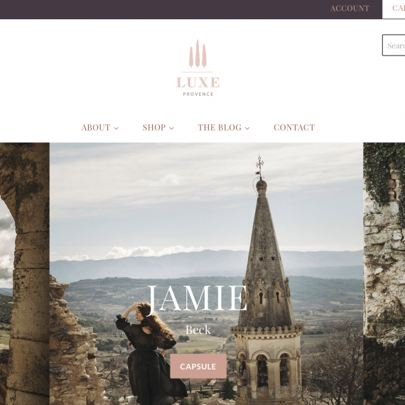 jamie beck collaboration luxe provence website design